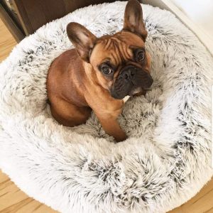 Calming Dog Bed – Faux Fur Anti-Anxiety Pet Bed