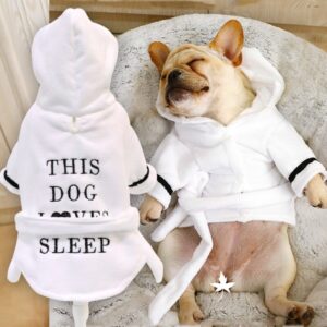 Dog Bathrobe – Soft Cotton Dog Pajamas with Hood