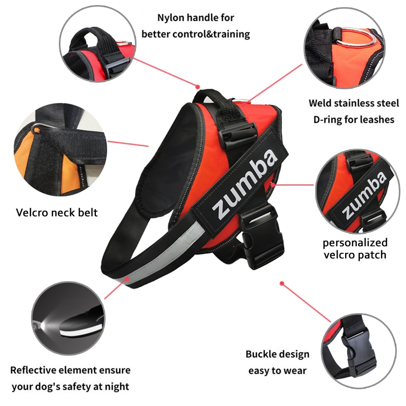 Features of No Pull Personalized Dog Harness