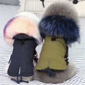 Fleece Dog Coats – Warm Winter Dog Jackets with Faux Fur Hood