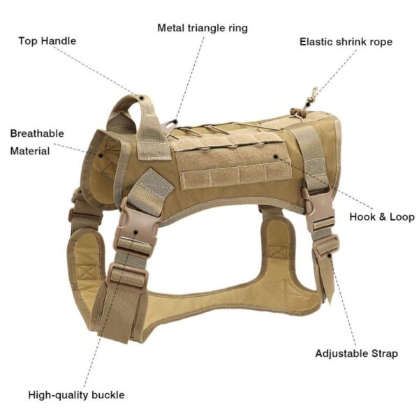 Features of tactical dog harness