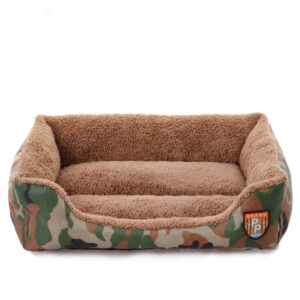 Camouflage Bolster Dog Bed